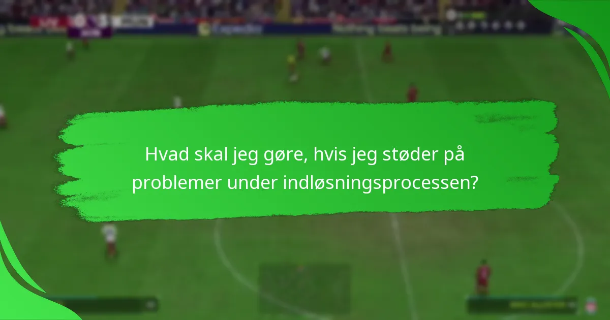 Hvad skal jeg gøre, hvis jeg støder på problemer under indløsningsprocessen?