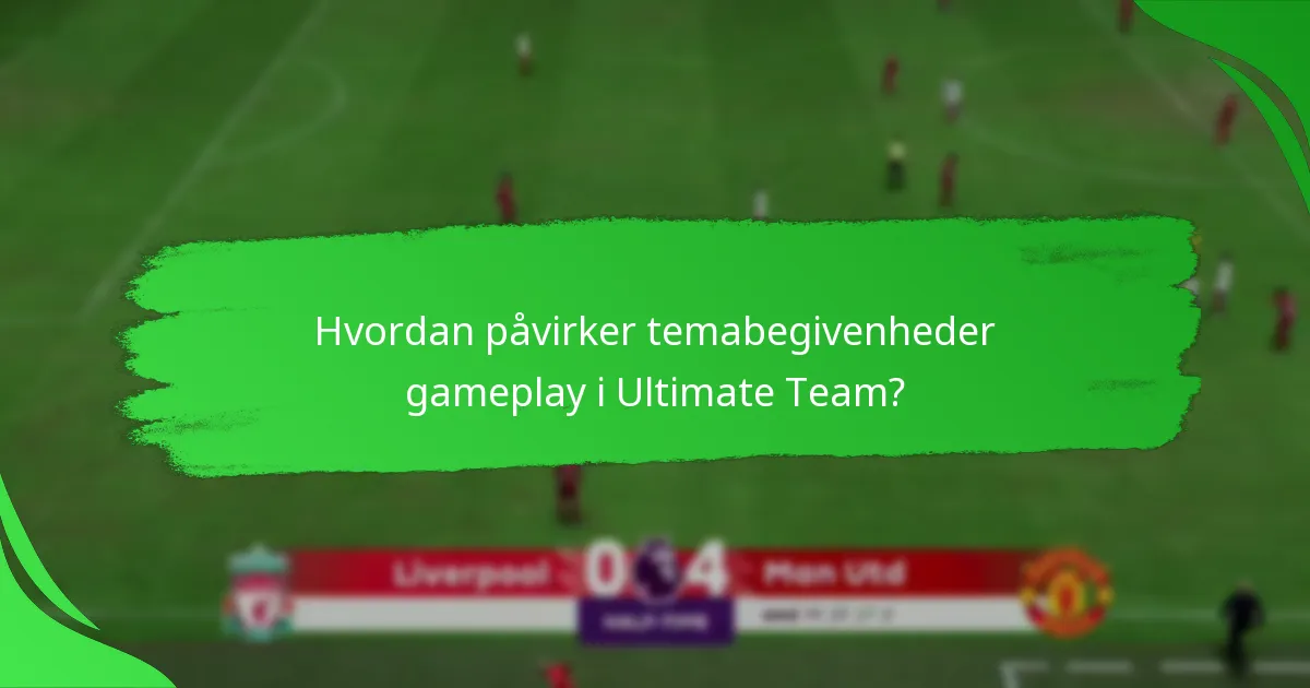 Hvordan påvirker temabegivenheder gameplay i Ultimate Team?